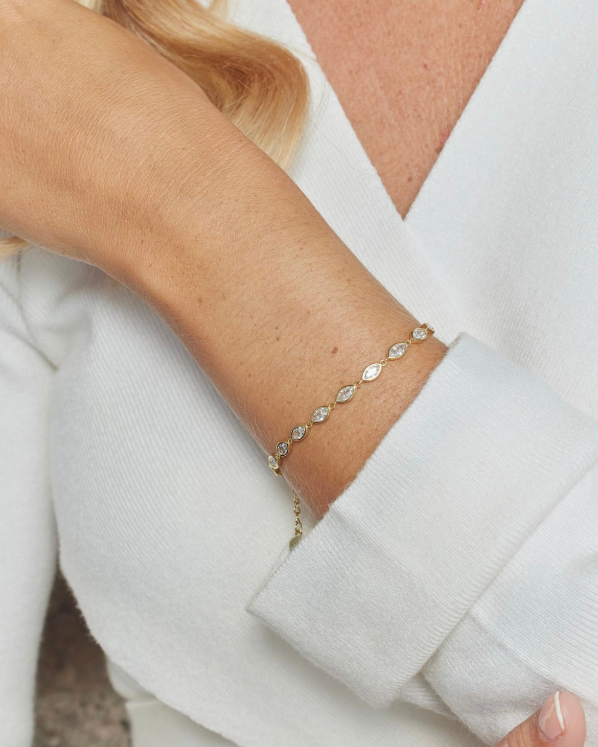 Preorder - Marquise Diamond Link Bracelet