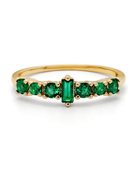 Sale Emerald Baguette Ring