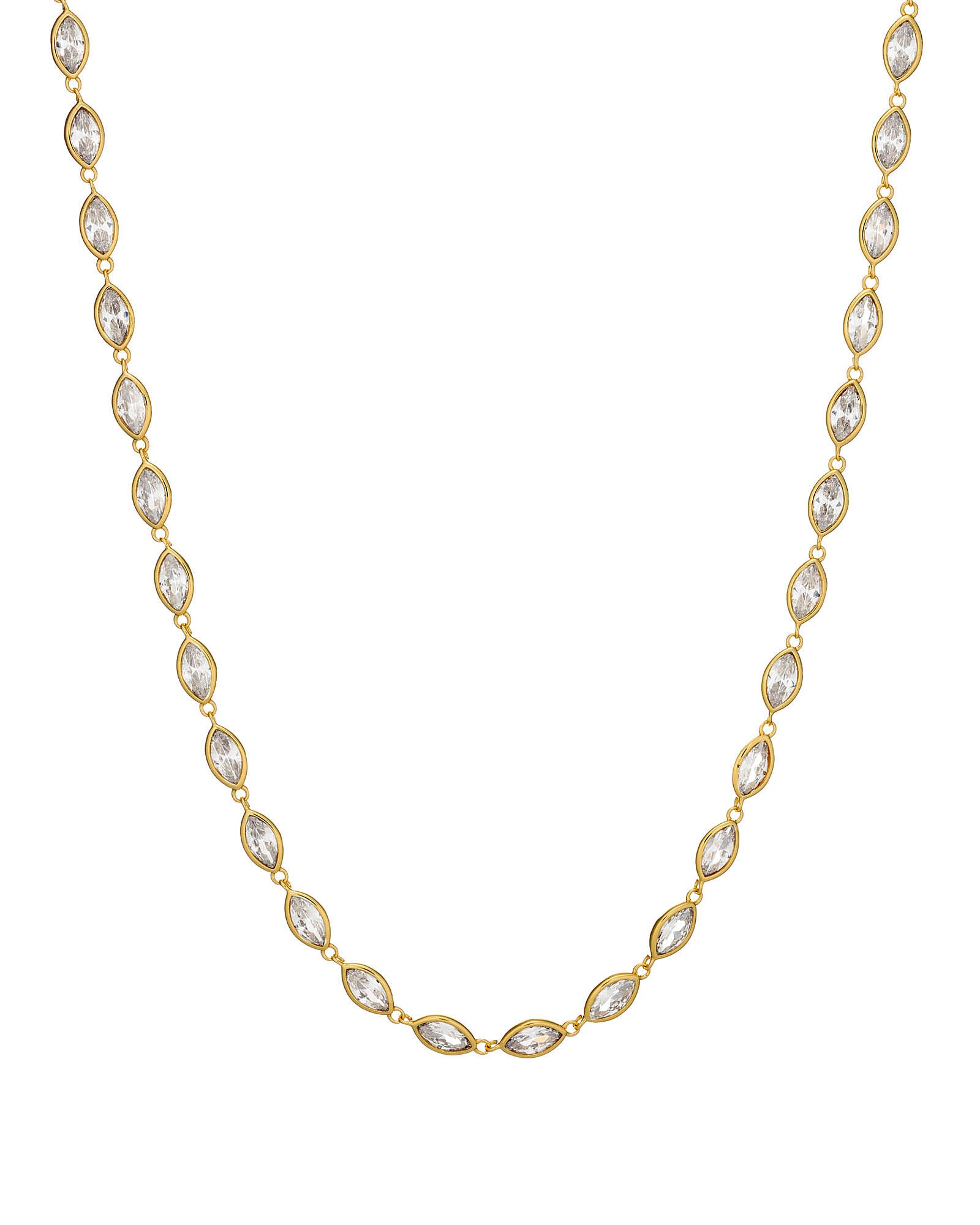 Marquise Diamond Link Necklace