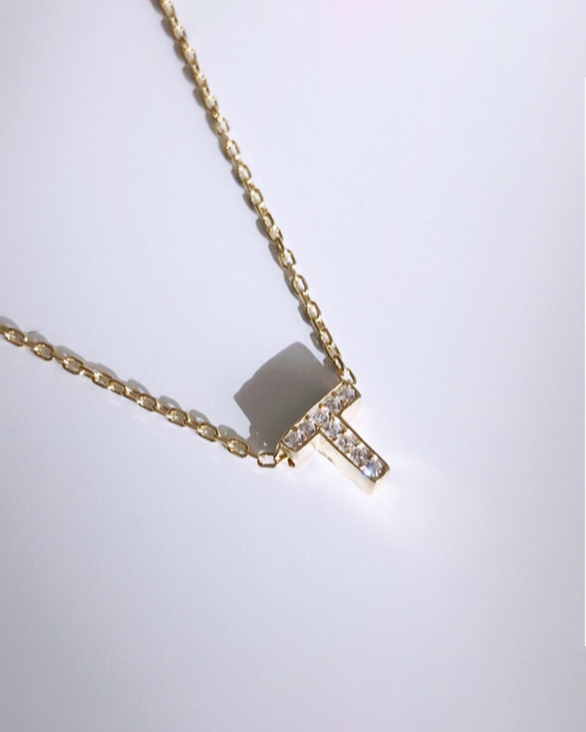 Mini crystal Initial Necklace