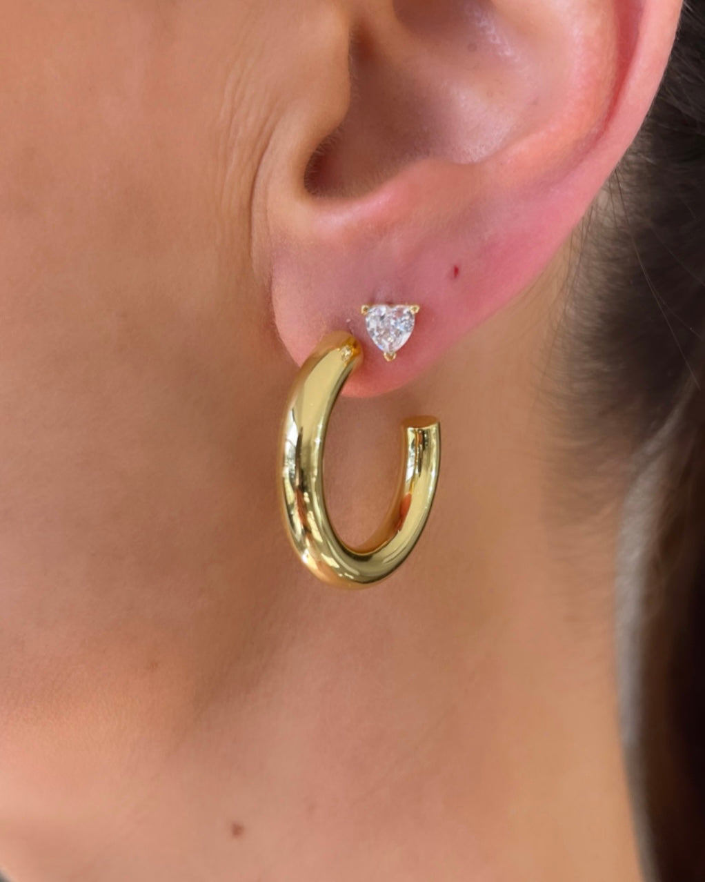 Sale - Large Chunky Gold Hoops