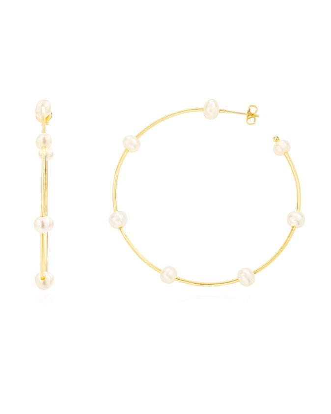 Special Offer - Large Pearl Lola Hoops