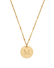 Engravable Disc Necklace on satellite chain