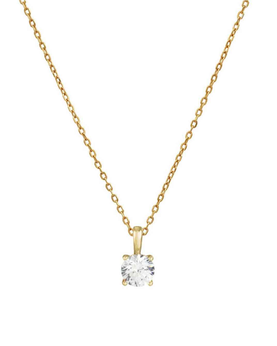 New! 4mm Solitaire Necklace