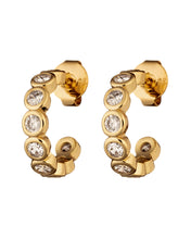 Bezel Set Mini Hoops - 14ct gold filled