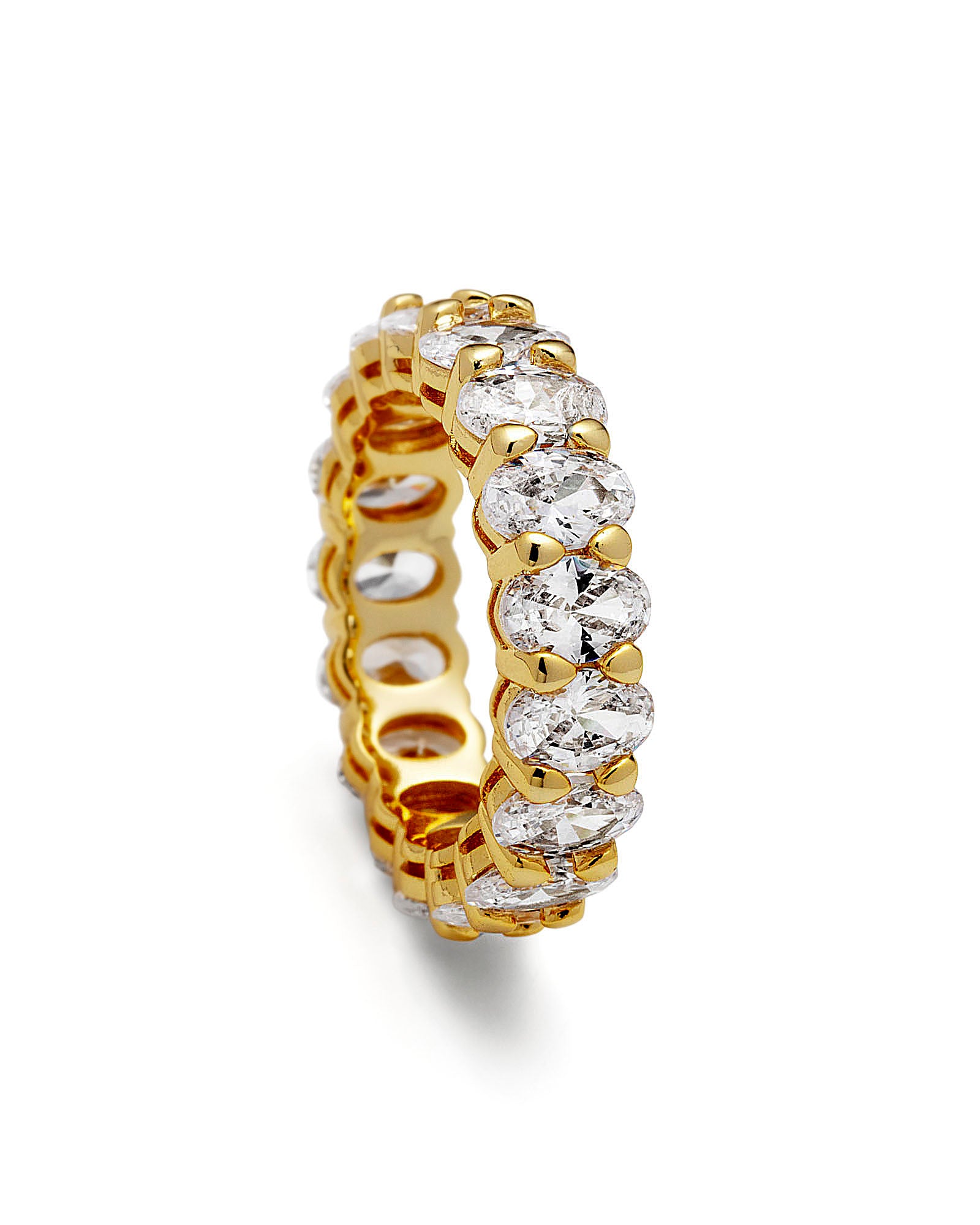 Large Oval Eternity Ring ~ Gold