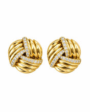 New! Gold & Crystal Weave Earrings