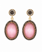 Summer Sale - Rose Cabochon Earrings
