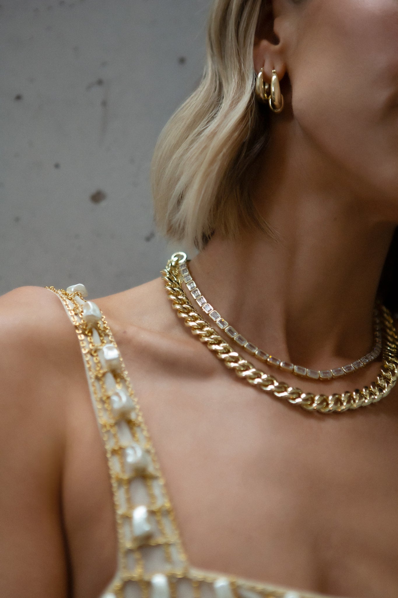 Emerald Cut Tennis Necklace