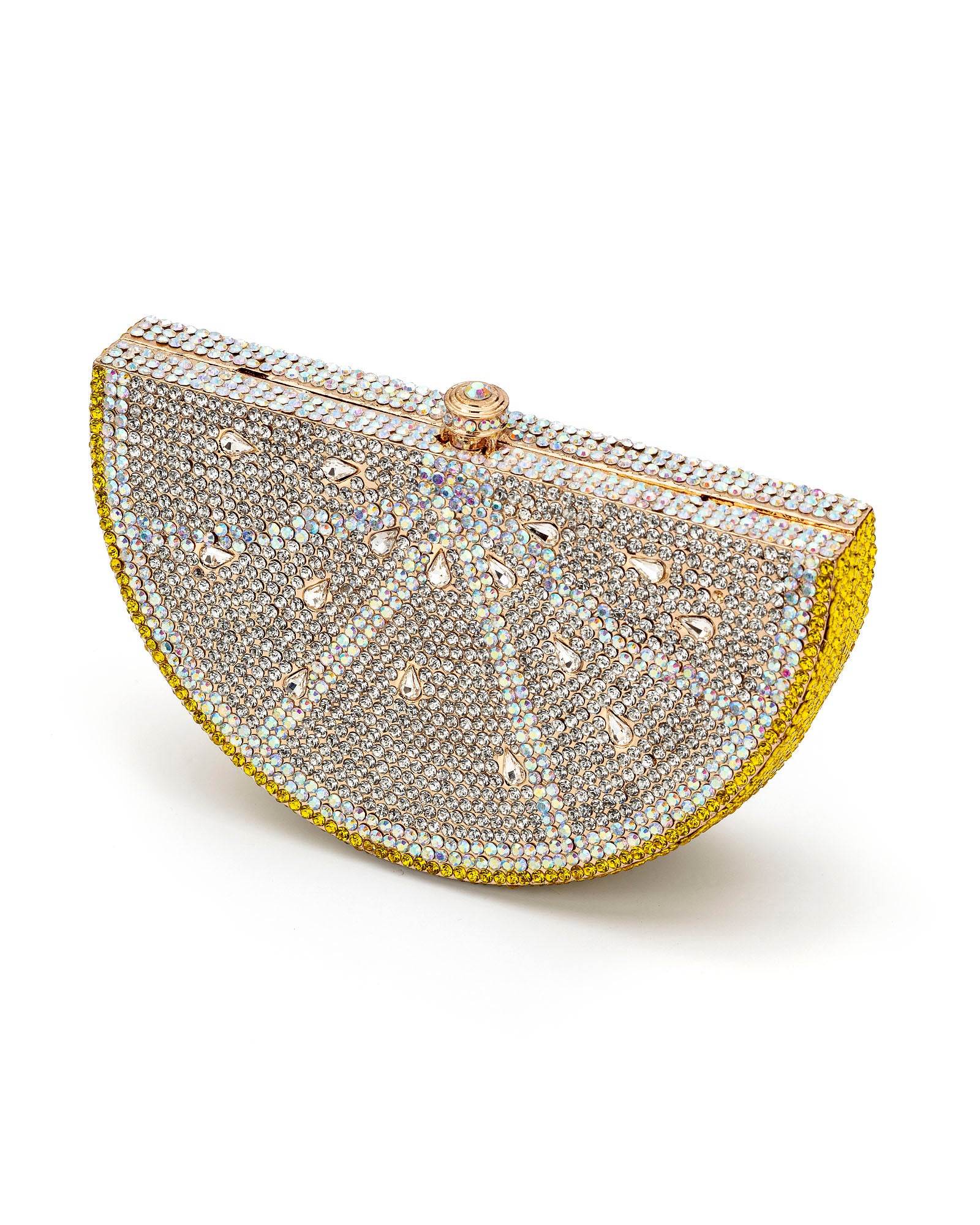 New! Lemon Slice Crystal Clutch Bag