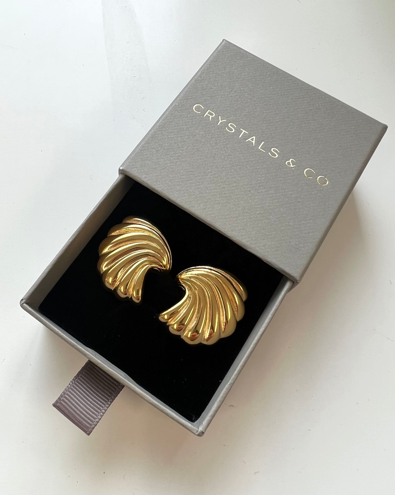 Gold Ariel Swirl Earrings