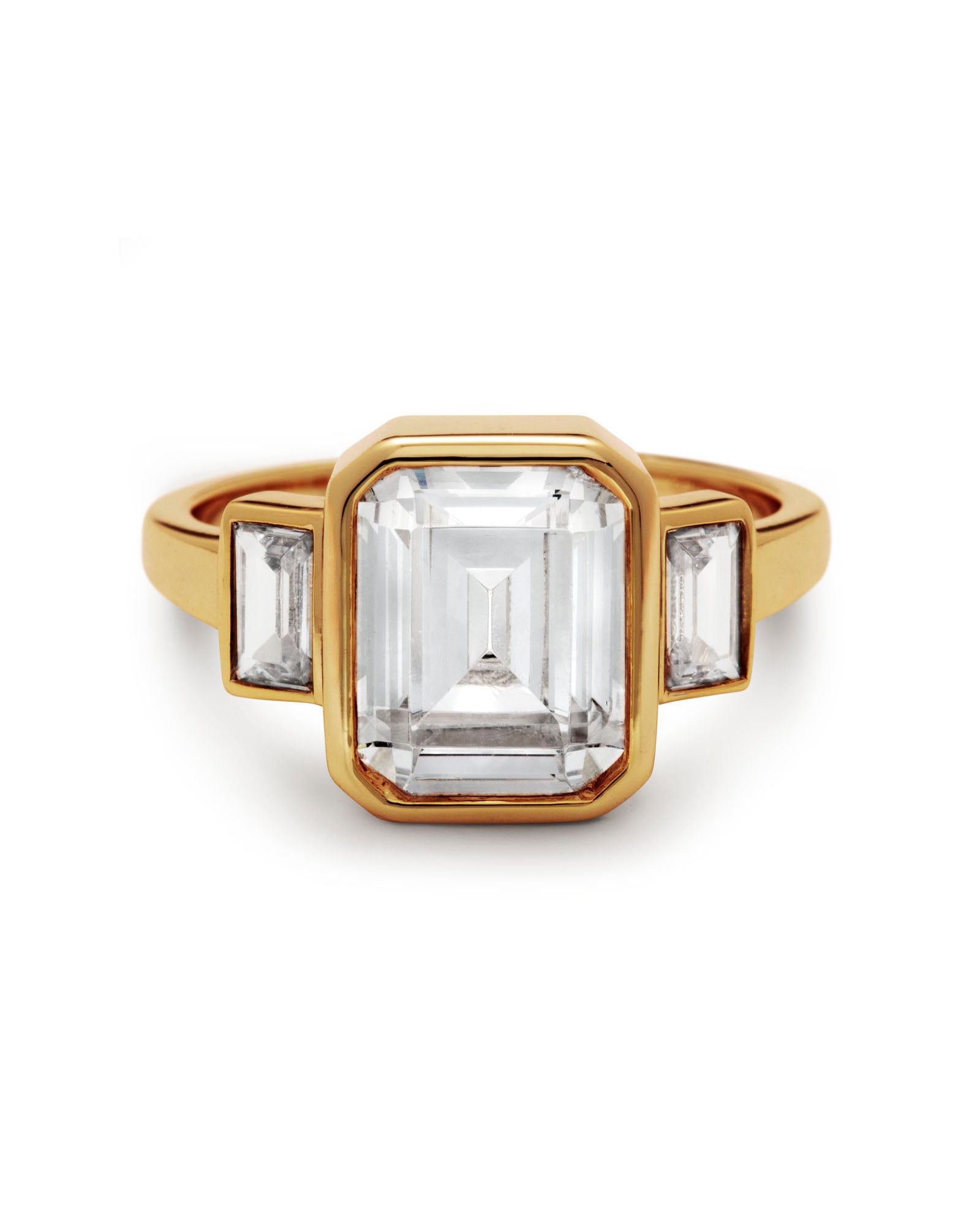 Vogue Williams Emerald Cut Vintage Ring - Clear