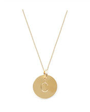 Engravable disc necklace on plain chain