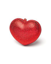 New! Red Crystal Heart Clutch