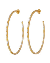 Large Diamond Cut Hoop Earrings