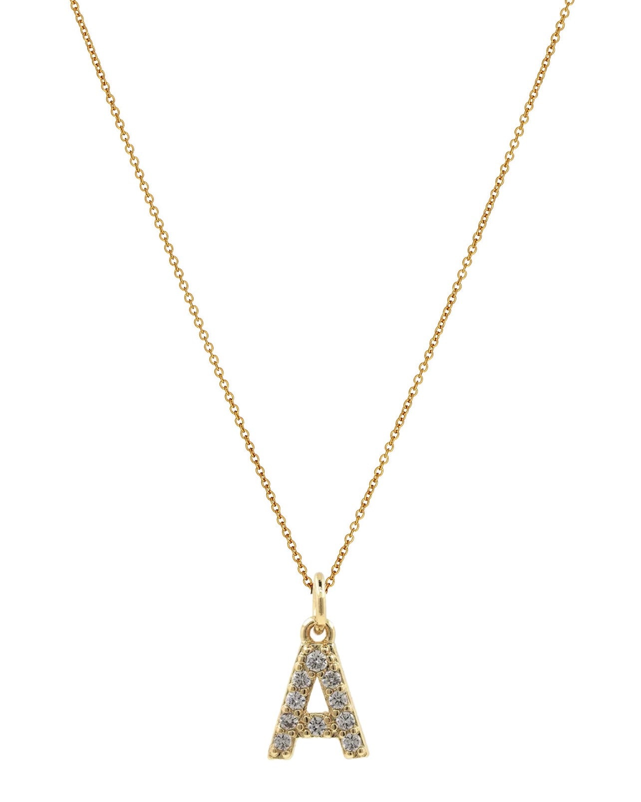 New! Mini Crystal Letter Necklace