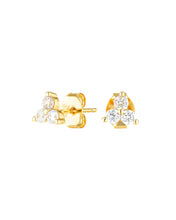 Diamond Trilogy Stud Earrings