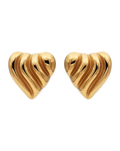 Sample Sale - Gold Heart Swirl Earrings