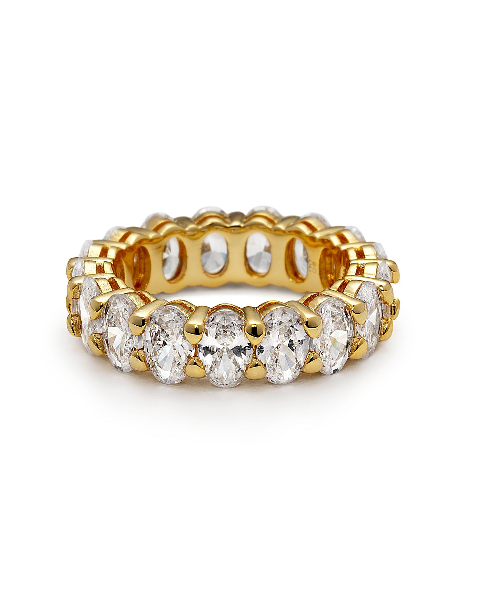 Large Oval Eternity Ring ~ Gold