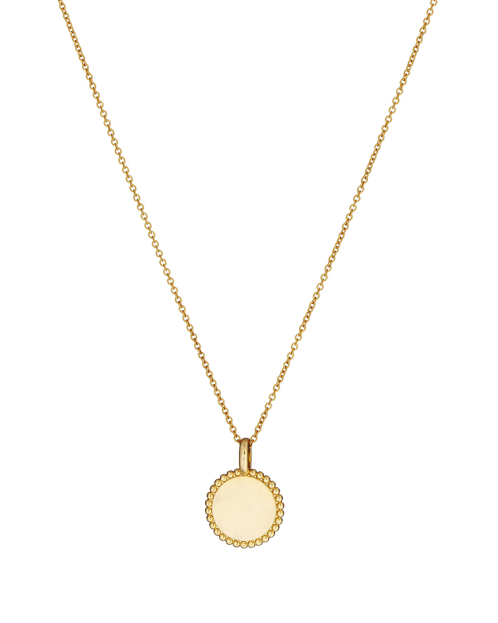 Engraveable Mini Disc Necklace