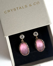 Sample Sale - Rose Cabochon Earrings