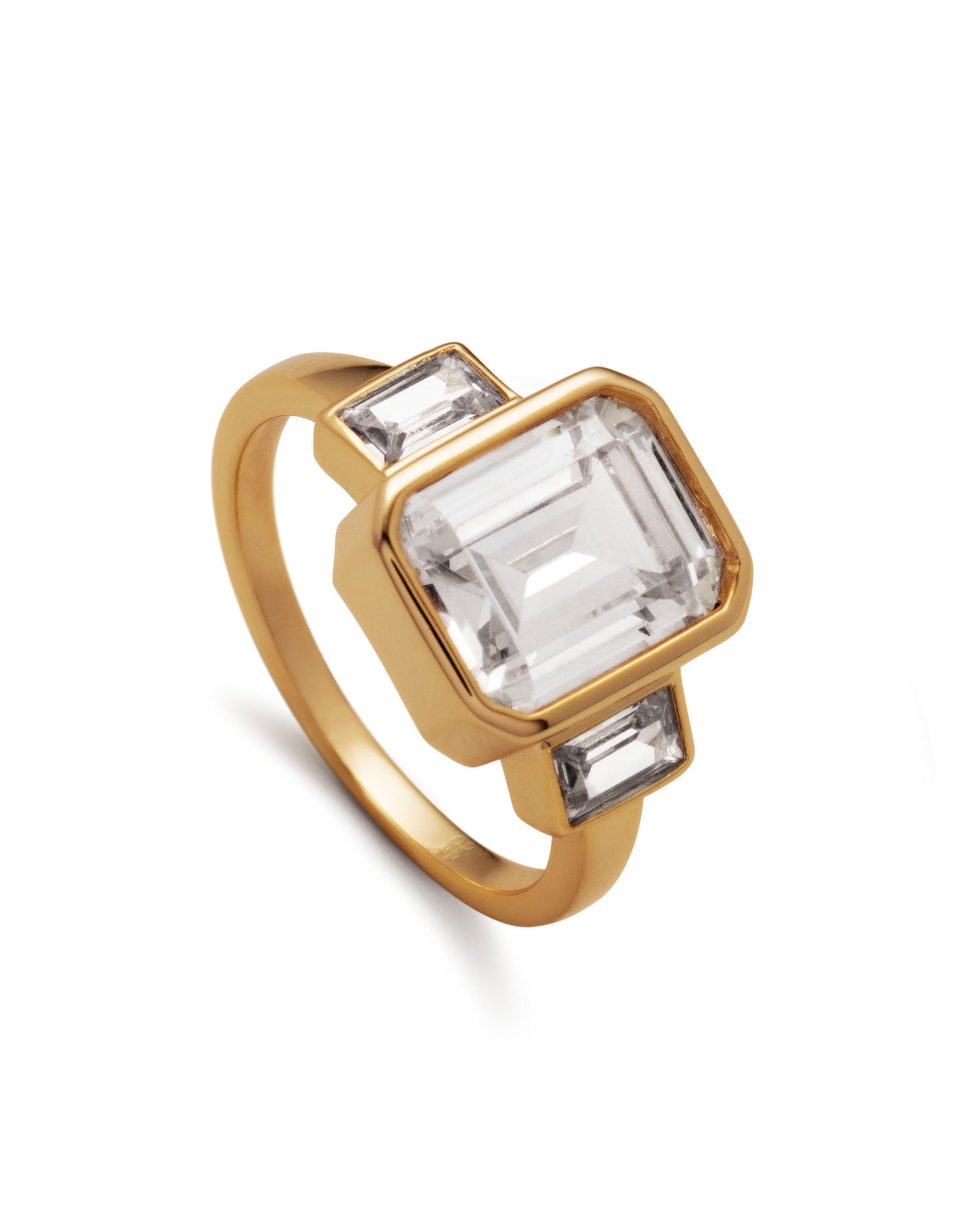 Vogue Williams Emerald Cut Vintage Ring - Clear