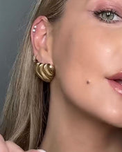 Sample Sale - Gold Heart Swirl Earrings