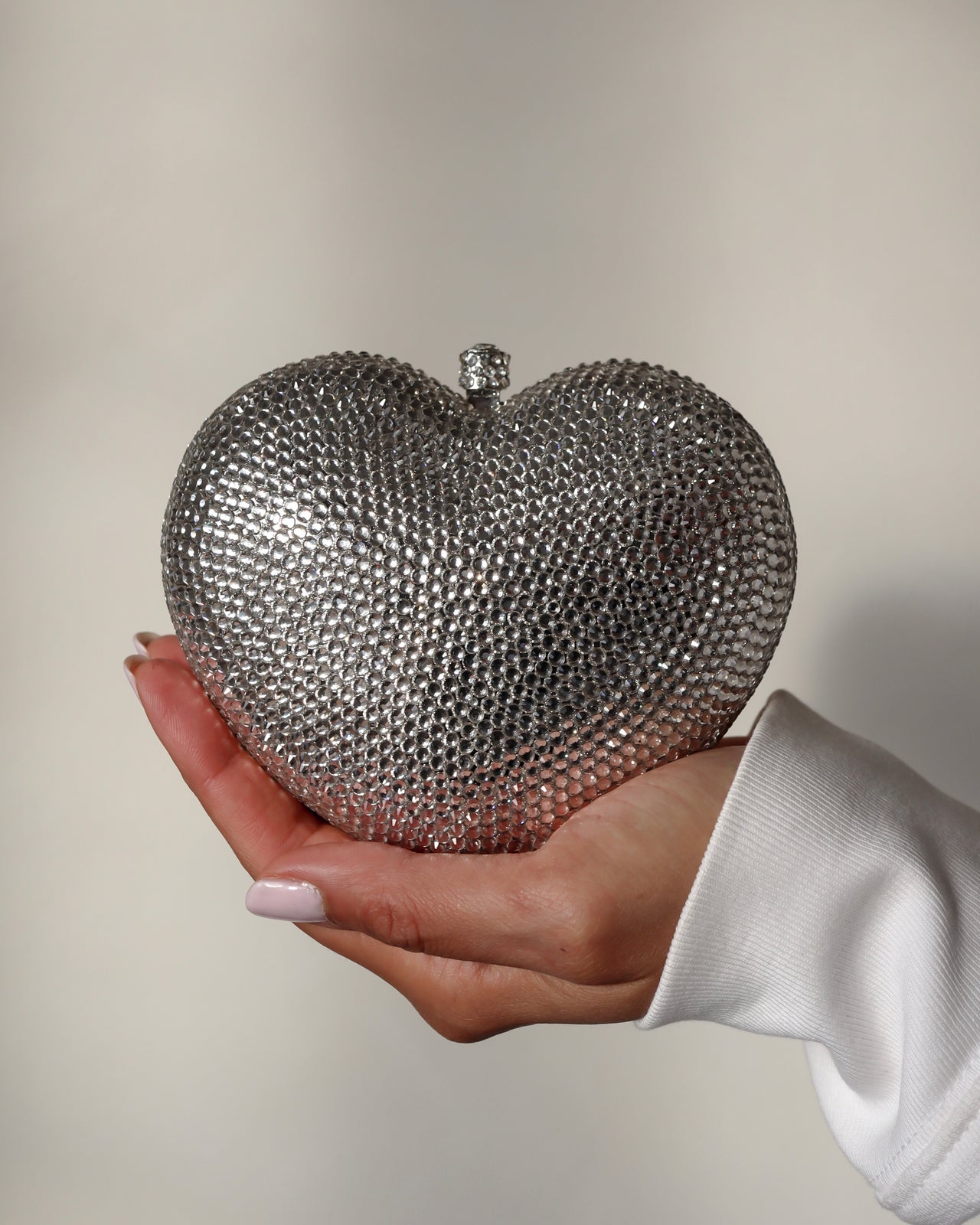 Clear Crystal Heart Clutch – crystalsandco