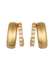 New! Double Hoop Huggies JC