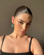 Aqua Gem Drop Earrings