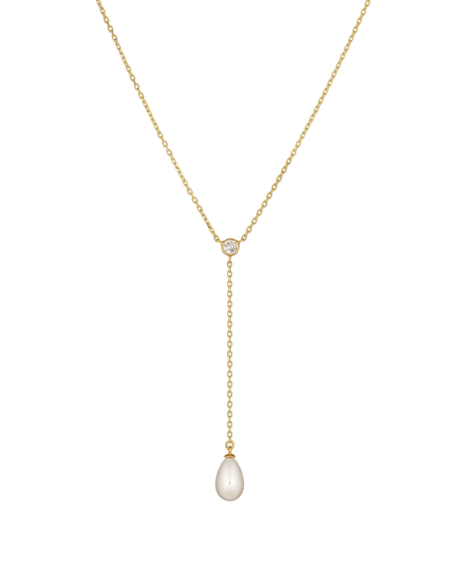 Pearl Lariat Layering Necklace