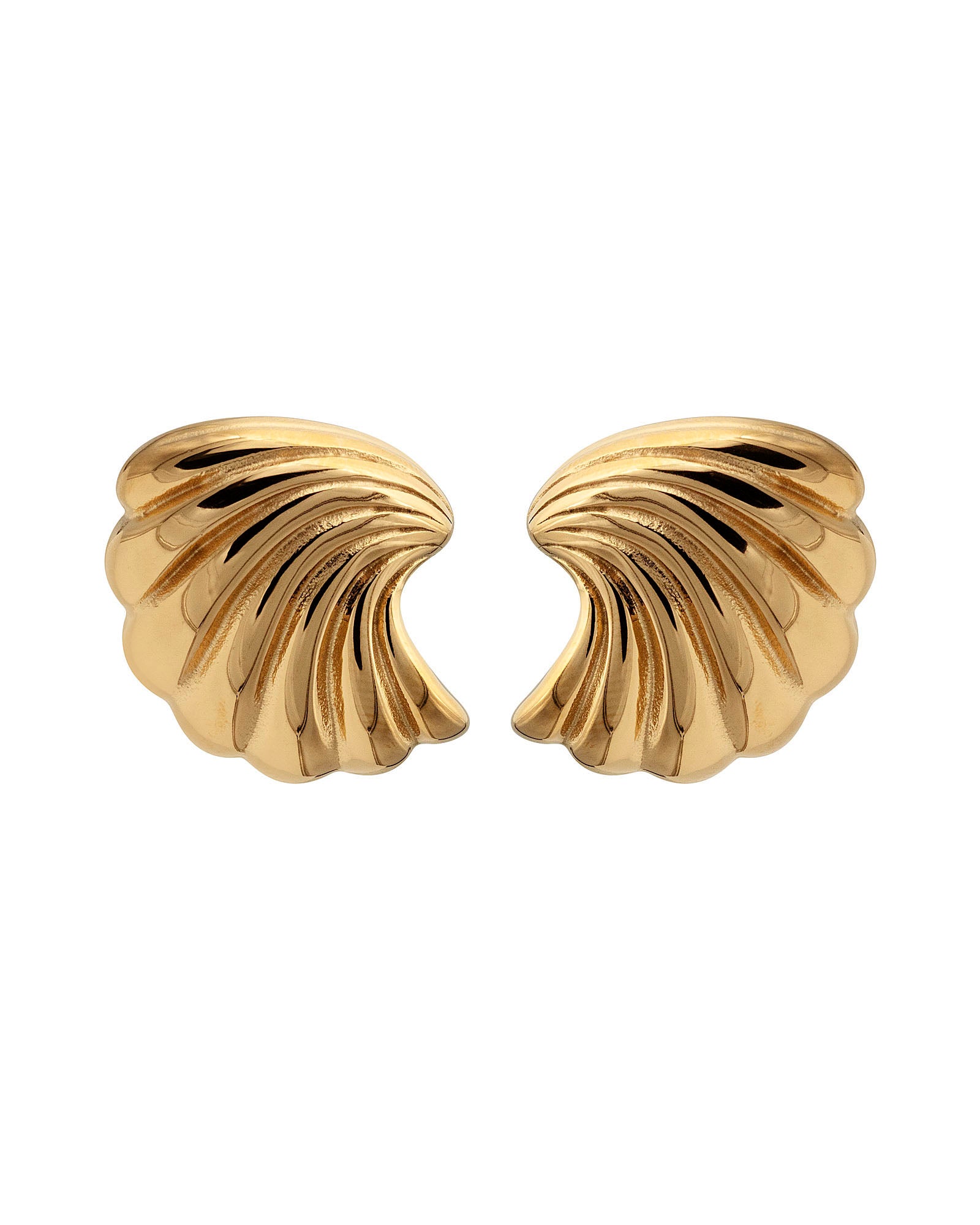 Gold Ariel Swirl Earrings