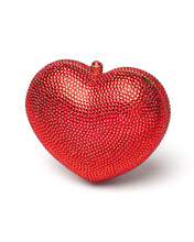 New! Red Crystal Heart Clutch
