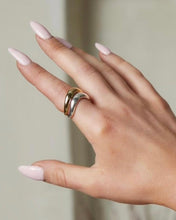Gold & Silver Flow Ring set