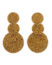 Aurum Gold Crystal Three Drop Earrings