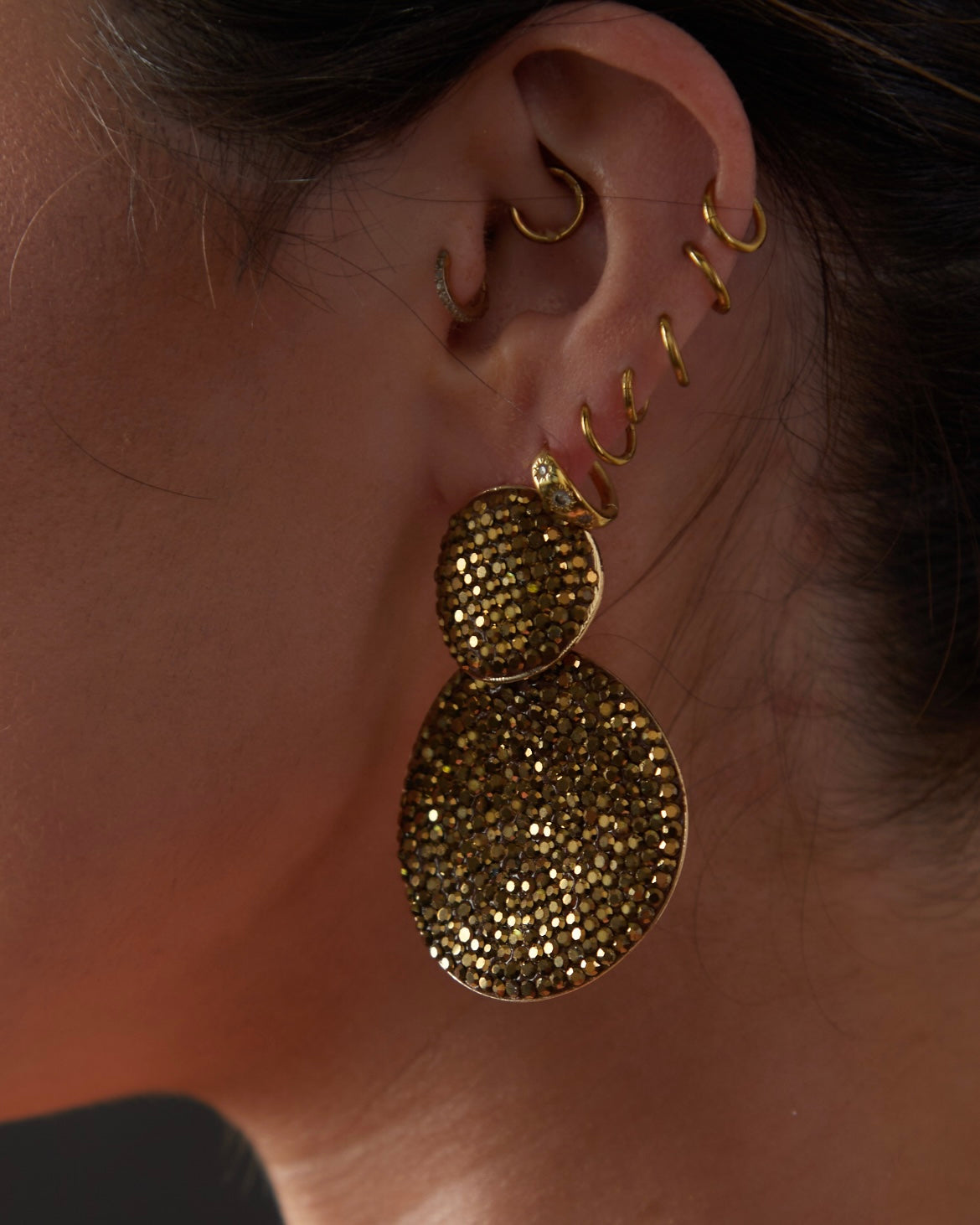Aurum Gold Double Drop Earrings