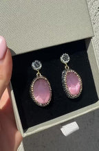 Sample Sale - Rose Cabochon Earrings