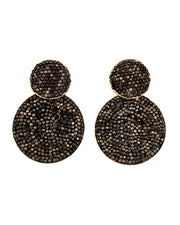 Black Diamond Double Drop Earrings