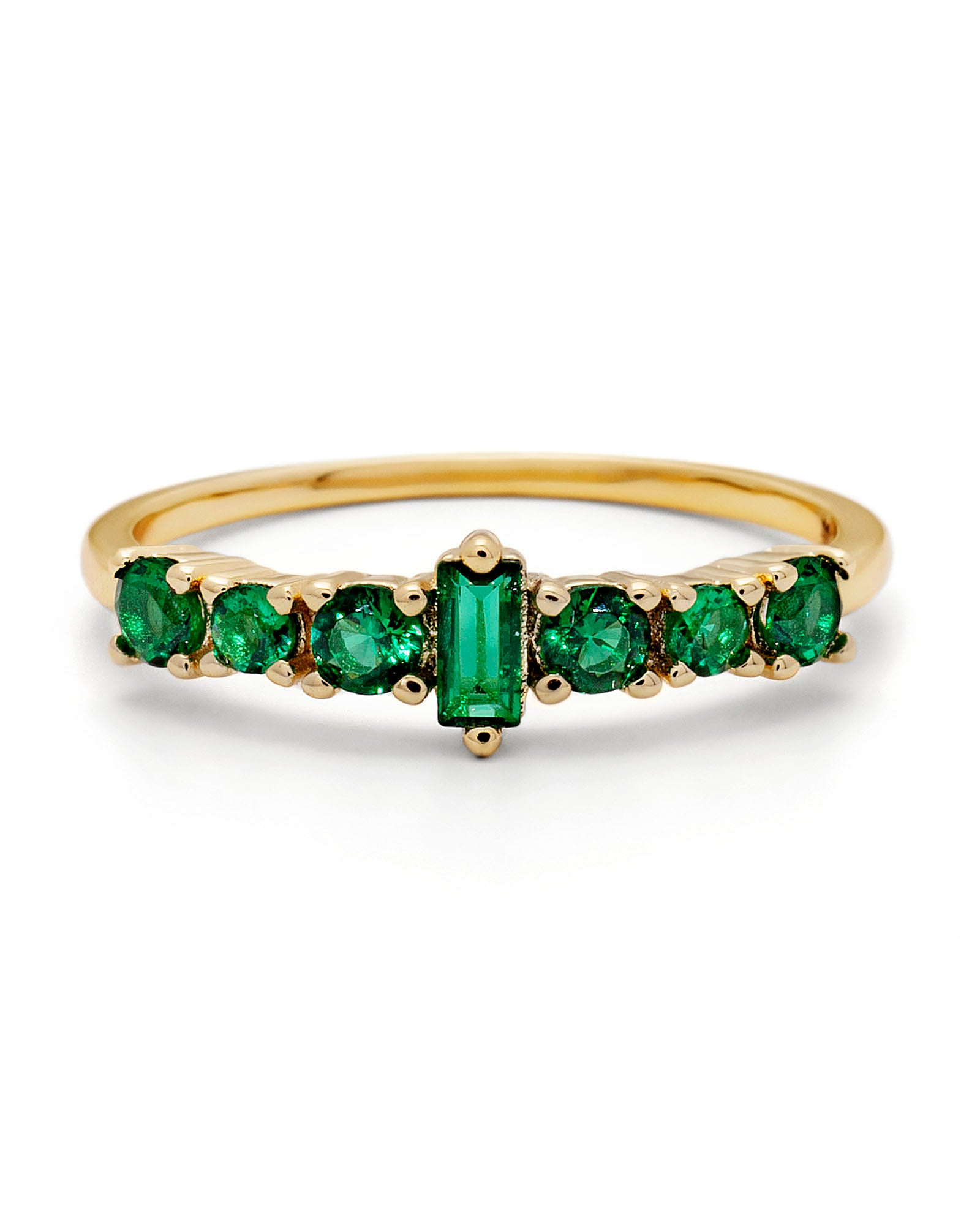 Sale! Emerald Baguette Ring
