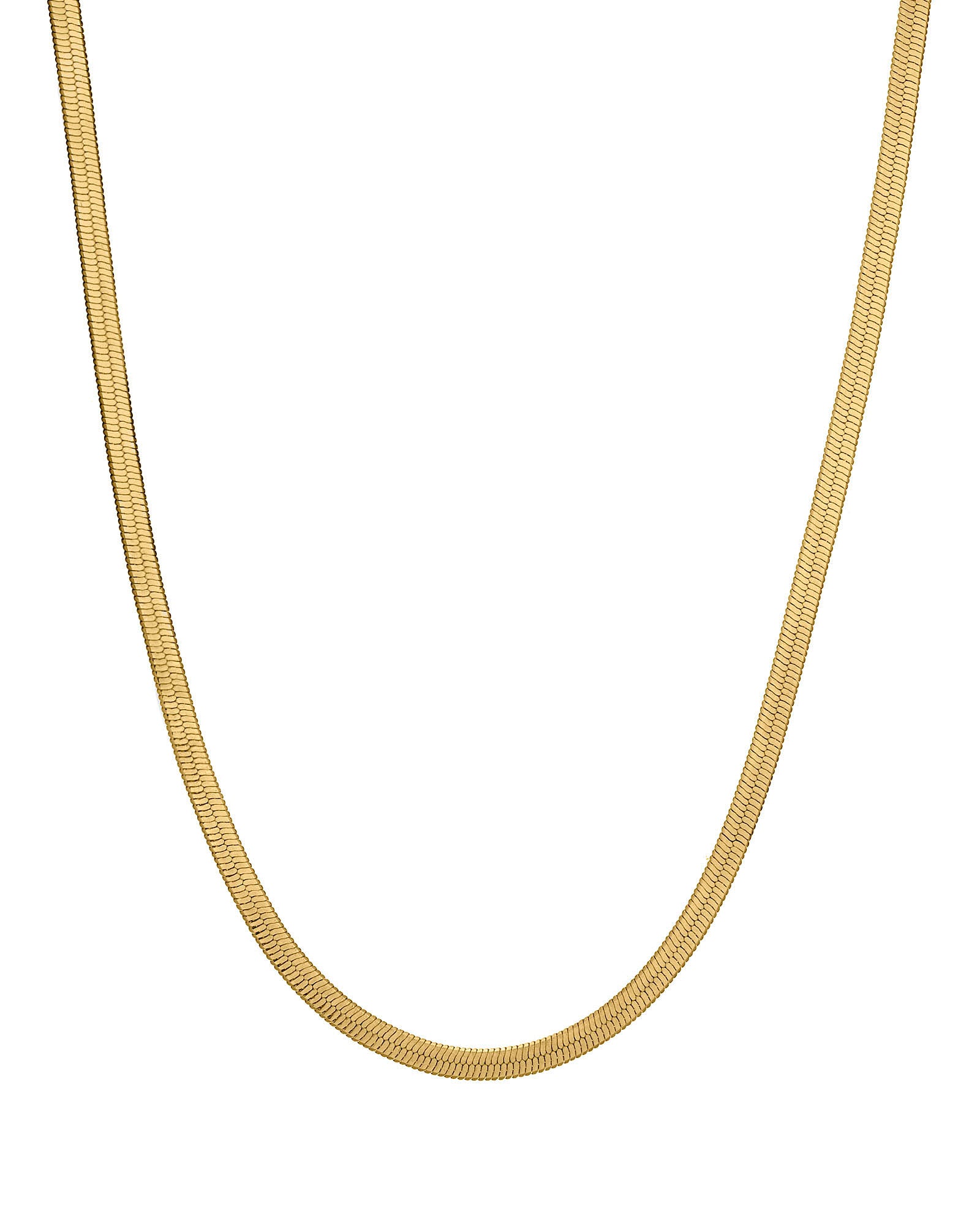 Fine Gold Herringbone Necklace