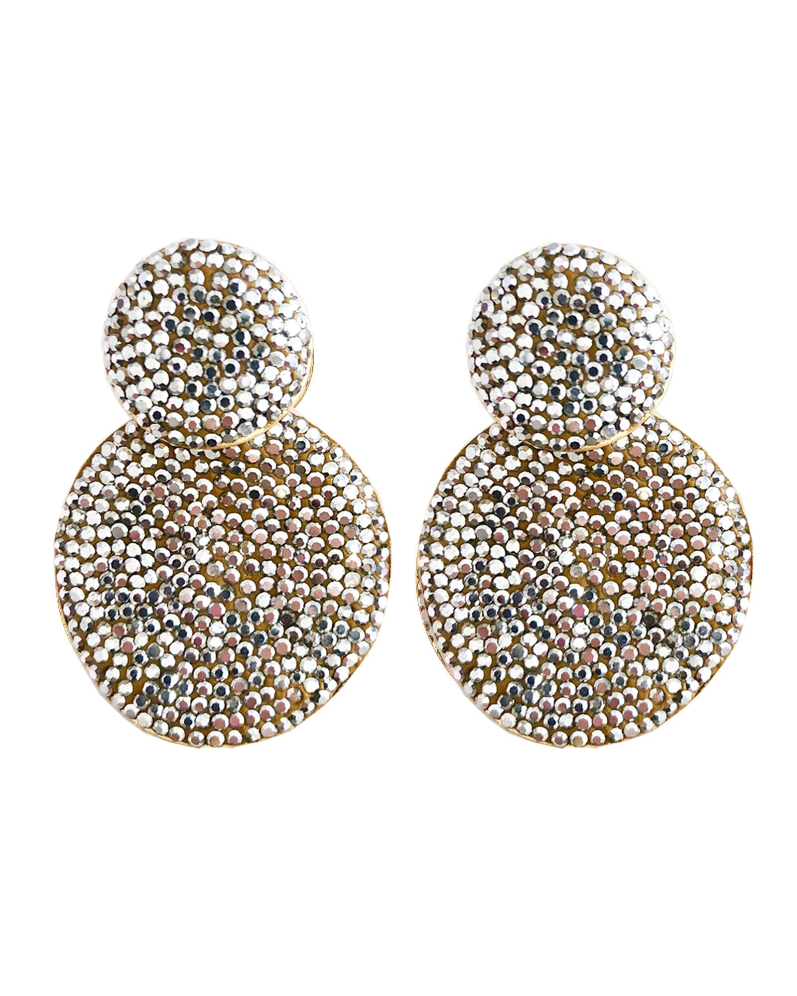 Preorder - White Diamond Double Drop Earrings