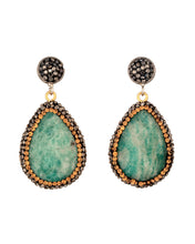 Aqua Gem Drop Earrings
