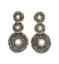 Preorder - Black Diamond Three Drop Earrings