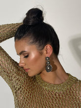 Preorder - Black Diamond Three Drop Earrings