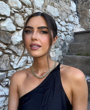 White Three Drop Earrings