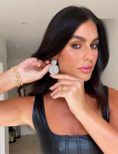 White Diamond Double Drop Earrings