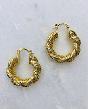 Large Gold Weave Hoops