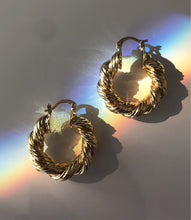 Large Gold Weave Hoops